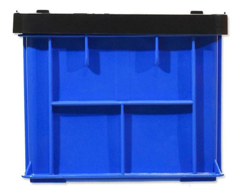Cajas Organizadoras Grande, Mxklb-001, 1 Pza, 15kg, Apilable Color Azul/Negro Bluck