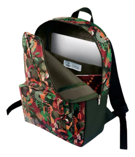 Mochila Crer P/ Ver De Natura Compartimento P/ Notebook. Verde-escuro
