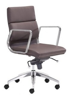 Imagen 1 de 8 de Silla De Oficina Modelo Engineer Espalda Baja - Espresso Kës