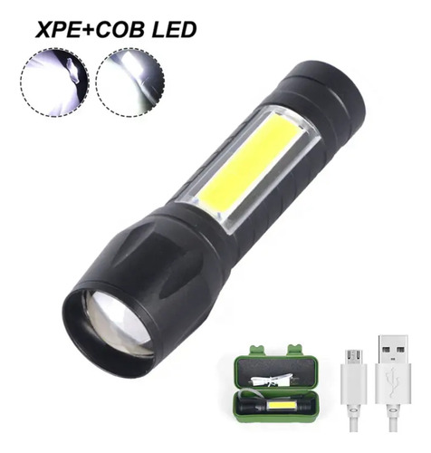 Portátil Potente Luz Zoom Telescopico Recargable Outdoor