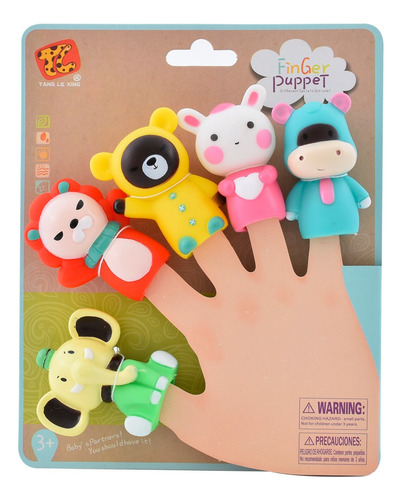 Imagen 1 de 5 de Titeres De Dedo X5 Infantil Animalitos Agua Finger Puppet Ed