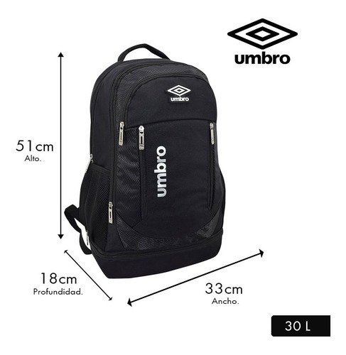 Mochila Umbro Original Casual Funcional Deportiva | Envío gratis