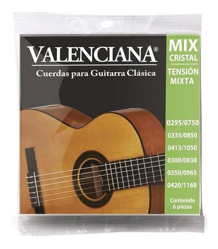 Encordado La Valenciana Guitarra Clásica Nylon Vags-420mxc