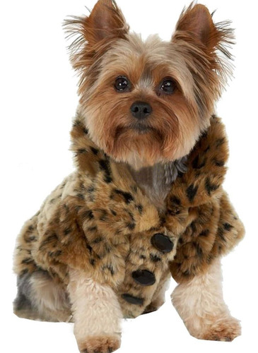 Balacoo Moda Lujo Leopard Flush Warm Keeping Dog Jacket Ropa