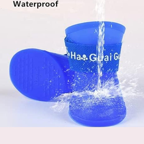 2 Set Botitas Impermeables Para Perro Mascota Lluvia Paseo