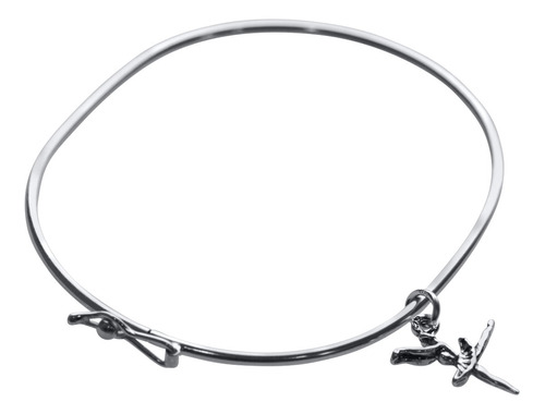 Pulseira Bracelete Rígido Prata 925 - Pingente Bailarina