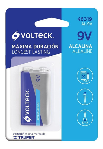 Imagen 2 de 4 de Pila Alcalina 9v Voltech 46319
