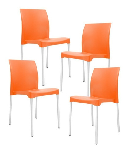 Set D 4 Sillas P/ Restaurante Moderna Envío Gratis!