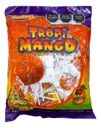 Paletas Chompys Trompi Mango Con Chile 40pz