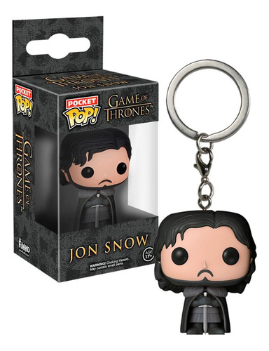 Jon Snow Game Of Thrones Llavero Pocket Pop Coleccion Negro