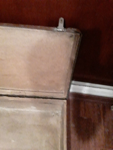 Valija, Caja Guardar, De Madera Forrada En Papel. Tipo Cuero