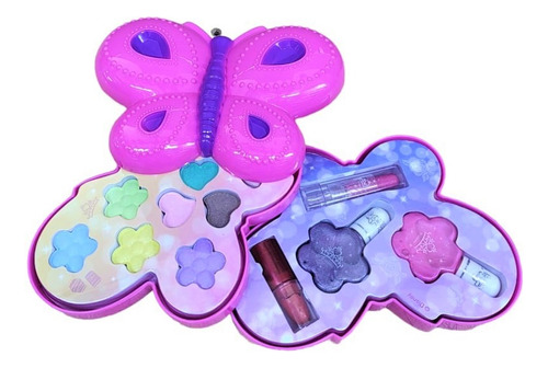 Set Maquillaje Infantil Tiny Forma Mariposa Princesas Tts