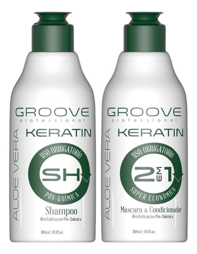 Kit Pós Quimica Aloe Vera Groove Prrofessional 2x300ml