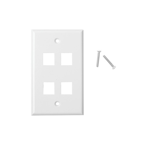 Placa De Pared 4 Puertos Color Blanco Tipo Keystone/ 869 /v