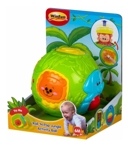 Bola Con Actividades De Jungla Bebe 0778 Winfun