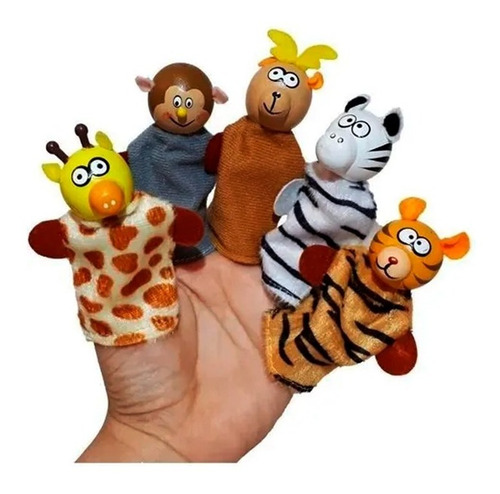 Imagen 3 de 5 de Títeres De Dedo Animales Niños Didáctico Infantil Marioneta