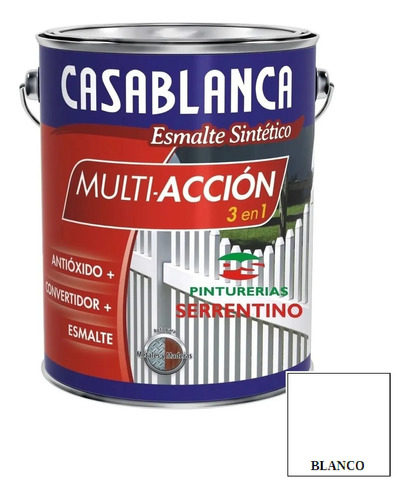 Recubrimiento Triple Accion Bla /neg Satinado 4 L Serrentino