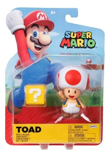 comprar Toad + Question Block Articulado 10cm Jakks Pacific Mario