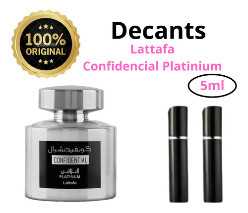 Muestra De Perfume O Decant Lattafa Confidential Platinum 