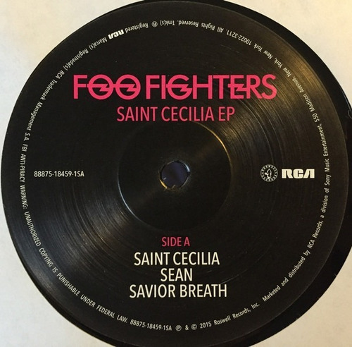 Imagen 3 de 4 de Foo Fighters - Saint Cecilia Vinilo Rock Activity