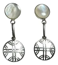 Comprar Aros Mapuche Plata Ley 950 Y Nácar W30