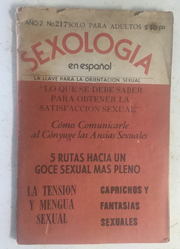 Revista Sexologia En Español, Solo Para Adultos - No 217 