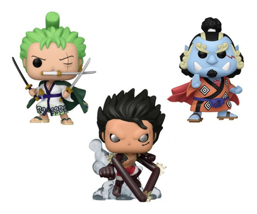 One Piece Set Funko Pop / Snake Luffy , Zoro , Jimbe / Nuevo