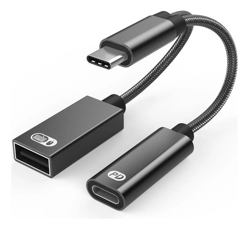 Adaptador Otg Cable Usb Tipo C 60w Pd Teléfono Carga Rápida