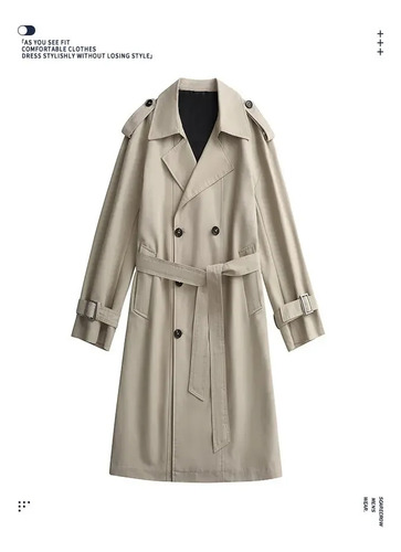 Chaqueta Casual De Otoño Con Gabardina Mediana A La Moda Par