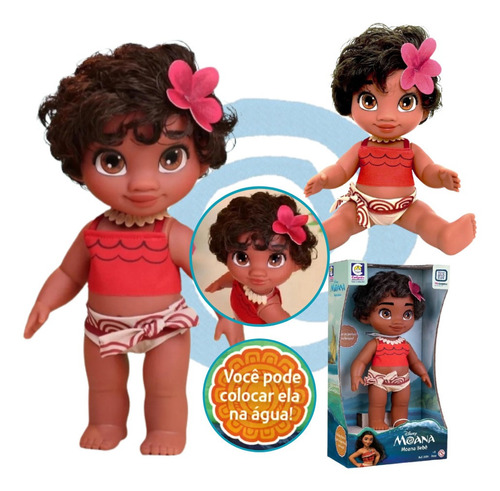 Boneca De Silicone Moana Divertida Com Cheirinho Delicioso