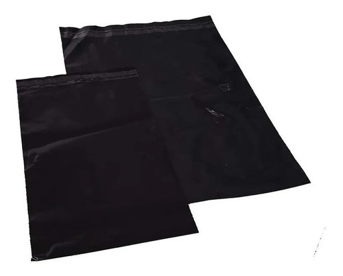 Bolsas E Commerce Lisas Negra Adhesivo 40x55 Cm 100 Piezas 