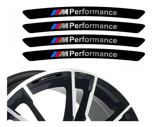 Adesivos Emblema Roda Compatível Com Bmw M Performance Rd13