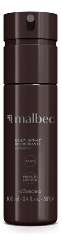 Malbec Body Spray Desodorante 100 Ml - O Boticário