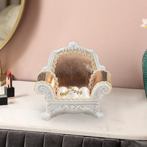 Sofá Pequeño Para Casa De Muñecas En Miniatura, Bronce
