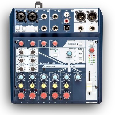 Consola Soundcraft Notepad 8fx Con Interfaz Usb Y Efectos