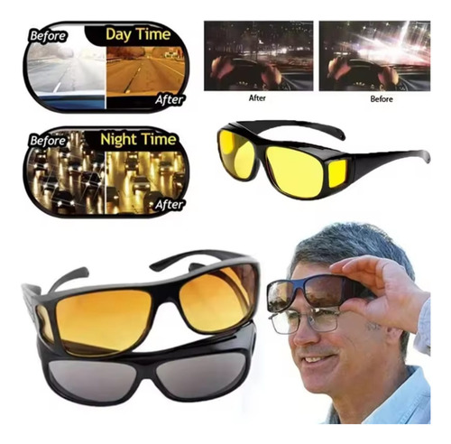 Lentes Visión Nocturna Conducción. Gafas Polarizadas. 2 En 1
