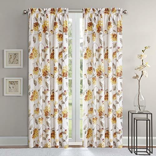 Sunclipse Modern Floral Warwick Panel De Cortina De Ventana,