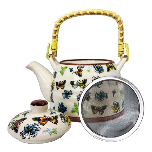 Tetera Pava Porcelana C/infusor D Acero