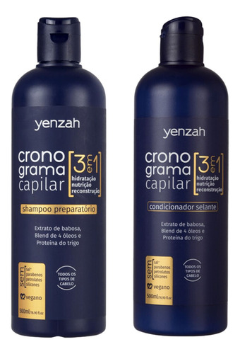 Kit Shampoo Preparatório E Condicionador Selante 3 Em 1