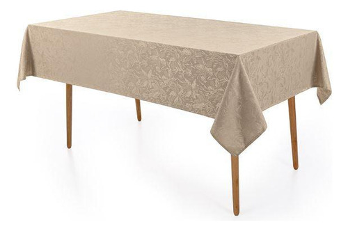 Toalha Mesa Retangular 8 Lugares Jacquard Dominic Marrom