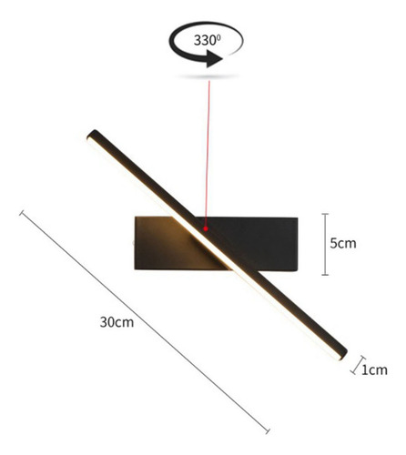 Lámpara De Pared Moderna Ajustable, Lámpara De Lectura,
