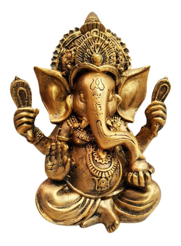 Ganesha Deus Hindu Chakra Mantra Sorte Estatua Decorativa 