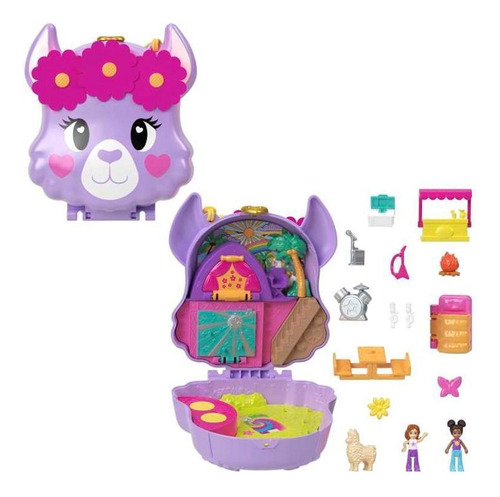 Set Polly Pocket Camp Adventure Lhama - Mattel Hkv33