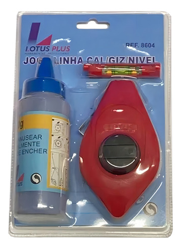 Jogo Linha Cal Giz Nível C/ 15 Mts Linha Traçante Gesso