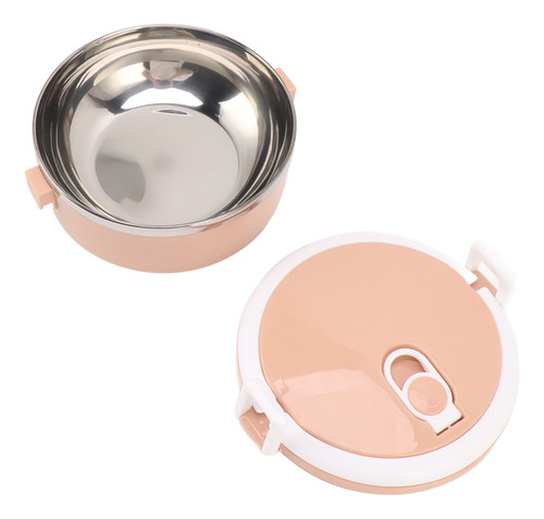 Isolamento De Recipiente De Almoço Rosa, Aço Inoxidável, Sil