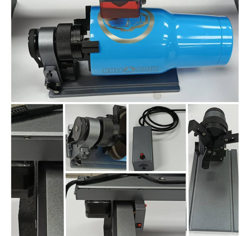 Máquina De Grabado Láser De 20w Soporte Rotativo