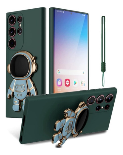 Funda Para Motorola Silicona Líquida Soporte De Astronauta