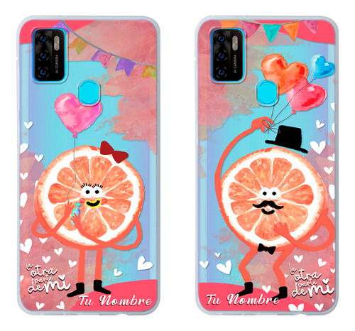 Funda Para Zte De Parejas Media Naranja Nombre De Ella