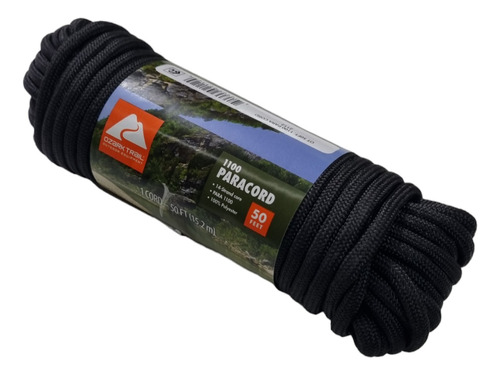 Cuerda Cordon Tactico 1100 Militar Negro Super Resistente 15m