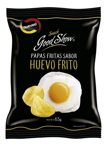 Nuevas! Papas Fritas Sabor Huevo Frito 63g Good Show Snack